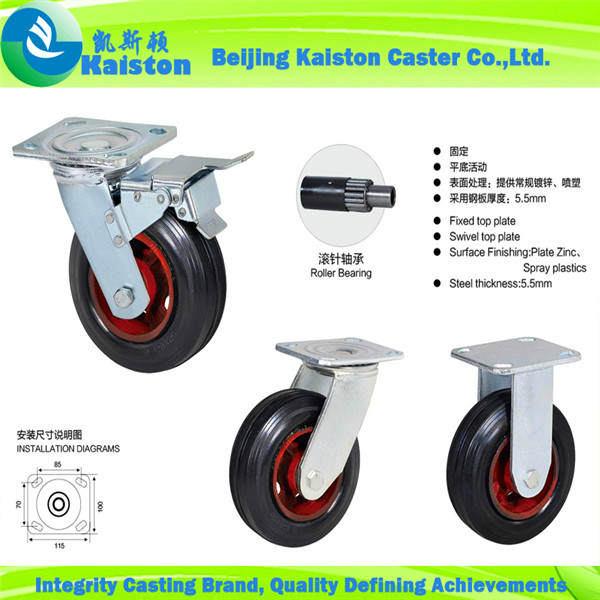 Kaiston Heavy duty Rubber Castors 2