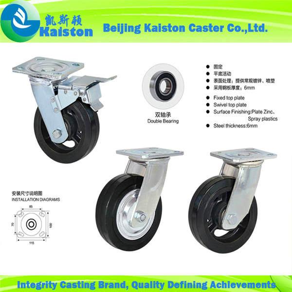 Kaiston Heavy duty Rubber Castors 3