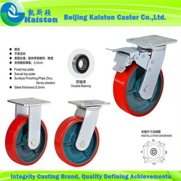 Kaiston Heavy duty Rubber Castors 5