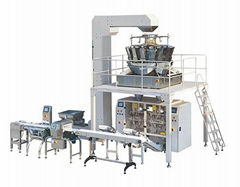 Automatic Multihead Weigher with Turntable and Metal Detector Packaging Line