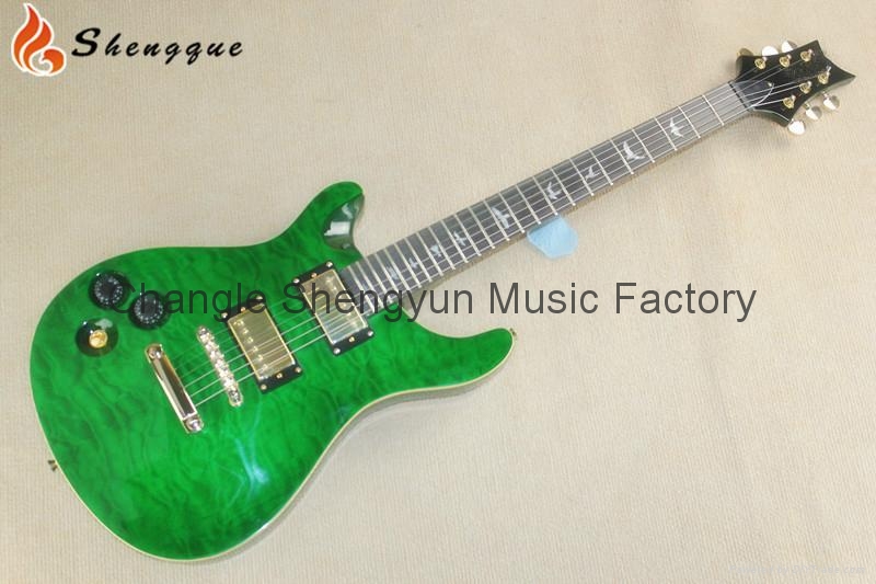 Shengque Left Handed Quilted Maple PRS Electric Guitar 2