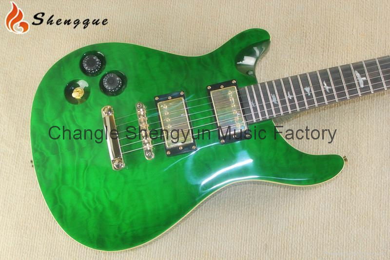 Shengque Left Handed Quilted Maple PRS Electric Guitar