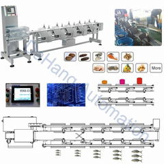 Frozen fish online weight sorting machine