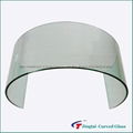 Factory offering U shape patterned tempered glass for furniture desk decoration  2