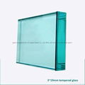Factory offering U shape patterned tempered glass for furniture desk decoration  5