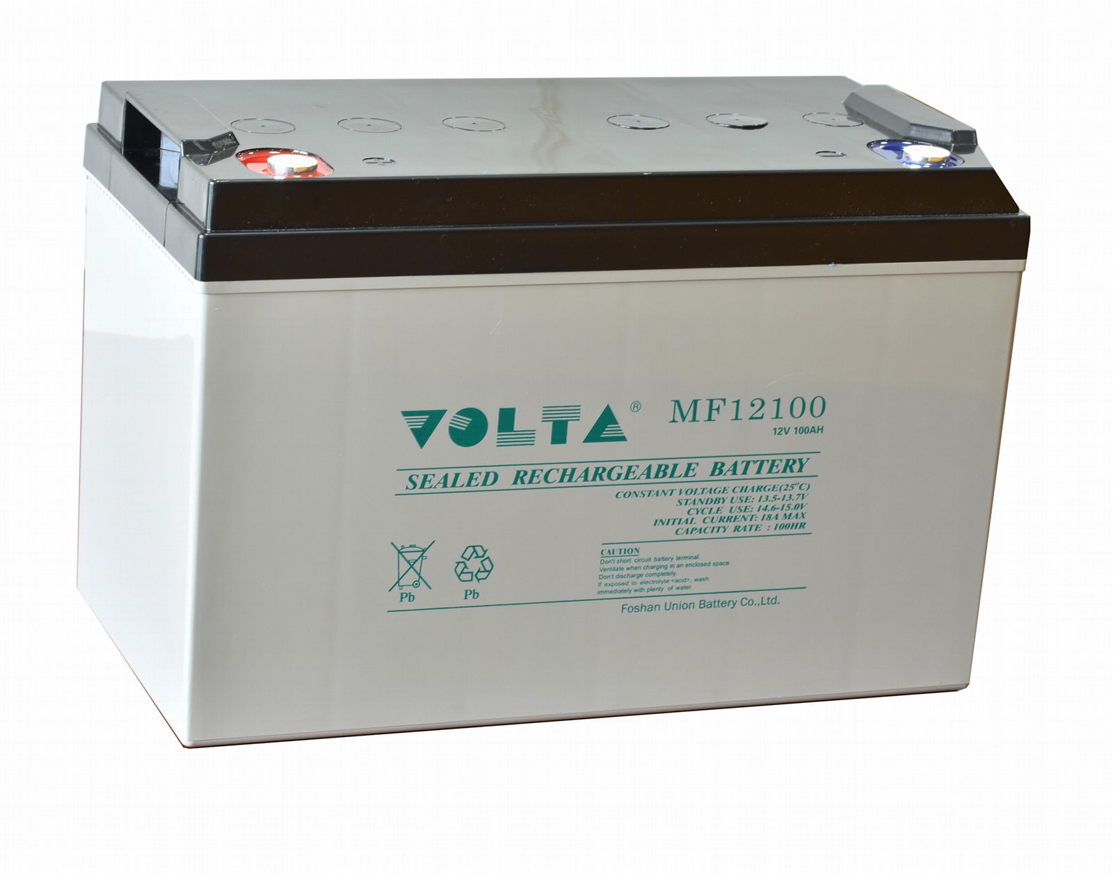 合資品牌 VOLTA  MF12100(12V100AH)免維護鉛酸蓄電池  4