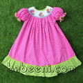 Nice owl hand smocked bishop dress  1