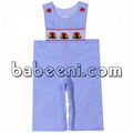 Cute turkey hand smocked longall for little boy - BB713 1