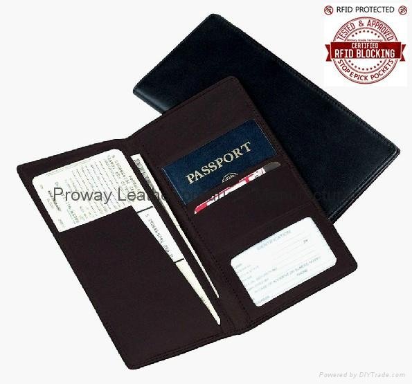 Anti RFID pu passport wallet