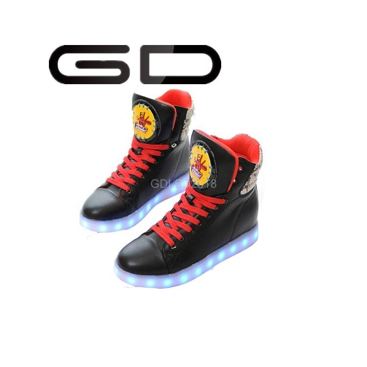The voice brand LED shinny high top sneakers