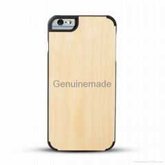 wood phone case solid phone protective cord back high quaility Iphone6/6P Maple
