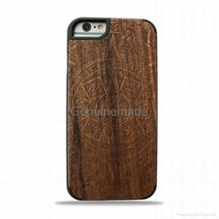 wood phone case solid phone protective cord back high quaility Iphone6/6P Maya