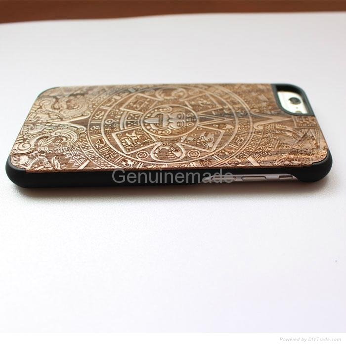 wood phone case solid phone protective cord back high quaility Iphone6/6P Maya 2