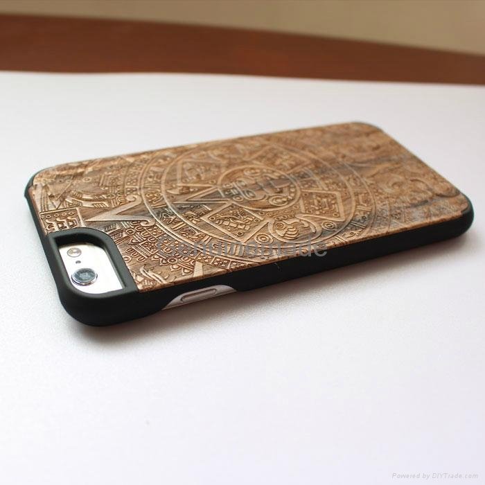 wood phone case solid phone protective cord back high quaility Iphone6/6P Maya 4