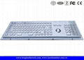 R   ed Metal Industrial Keyboard With Trackball 103 Function Keys And Number Key 1