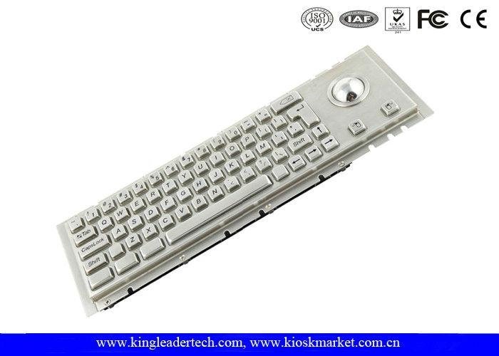 IP65 Industrial Cherry Key Switch Kiosk Keyboard With R   ed Trackball