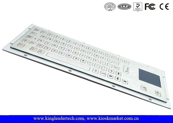 Brushed IP65 Kiosk Metal Industrial Keyboard With Touchpad Panel Mount From The  1