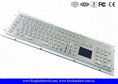 Fn Key And Number Keypad Dust-Proof Industrial Keyboard With Touchpad Liquid-Pro