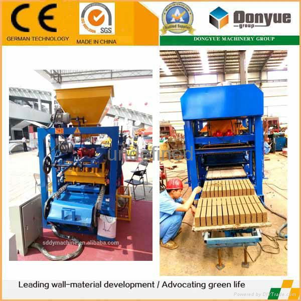 QT4-24 Simple Hollow cement block making machine block production line 4