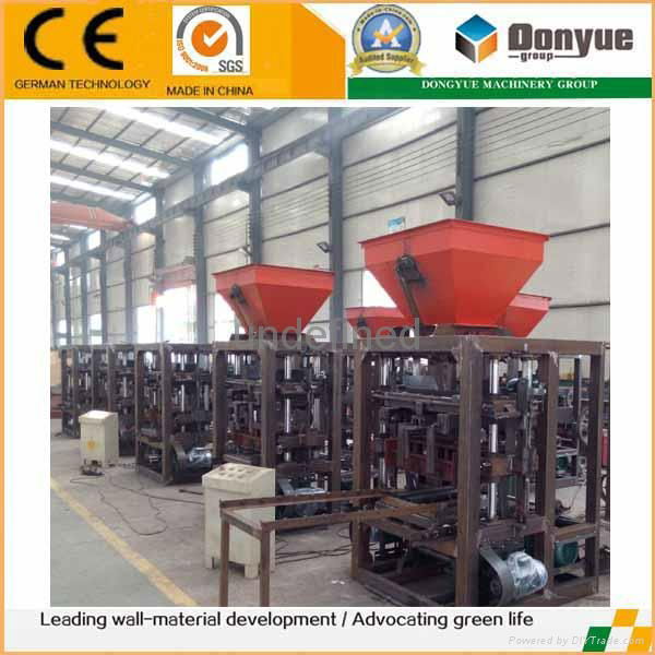 QT4-24 Simple Hollow cement block making machine block production line 5