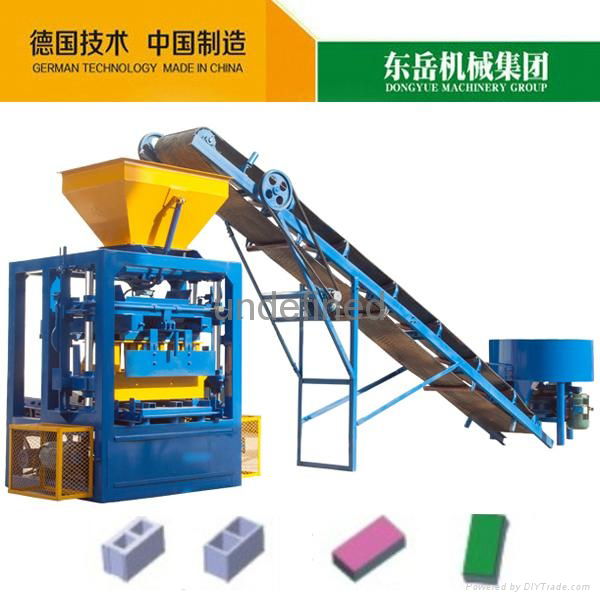 QT4-24 Simple Hollow cement block making machine block production line