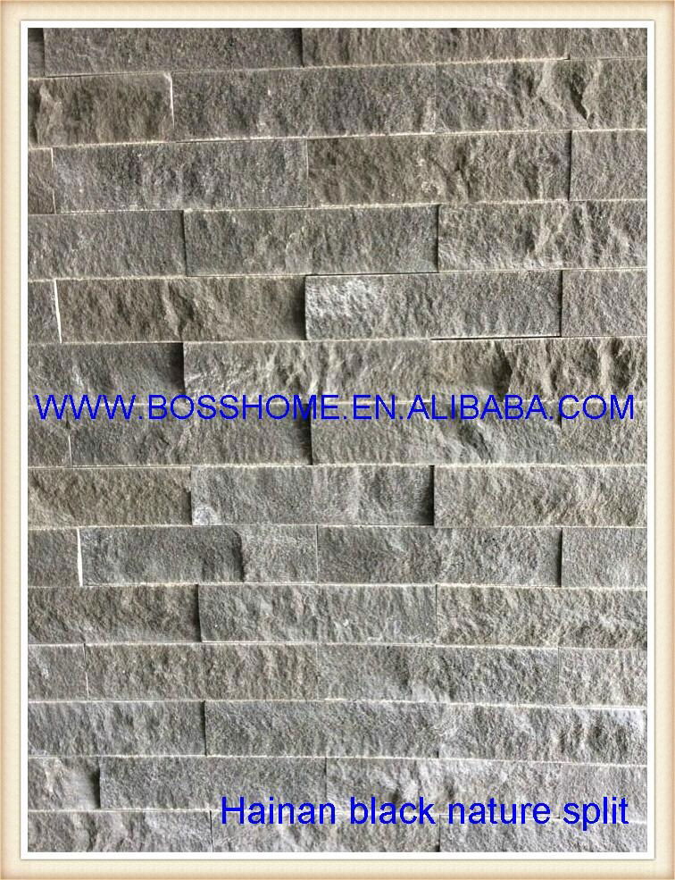 Hainan black natura split exterior wall cladding