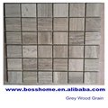 China grey wood marble mosaic 1