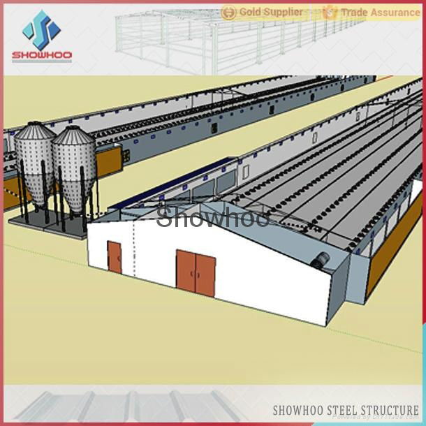 China different types of steel structure poultry house for chicken house 2