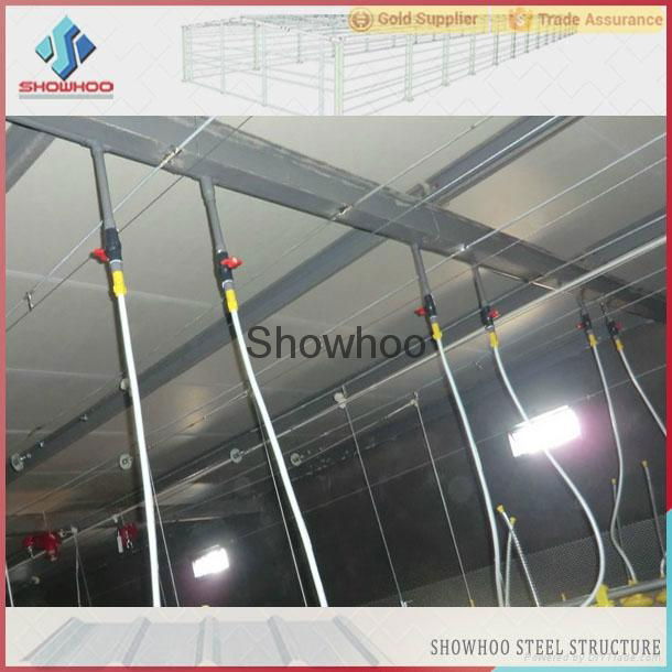 prefabricated steel structure poultry shed for layer and broiler chicken