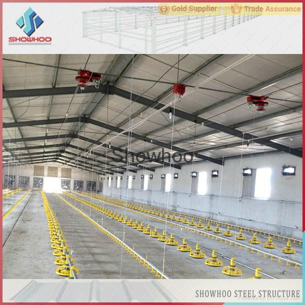 prefabricated steel structure poultry shed for layer and broiler chicken 3