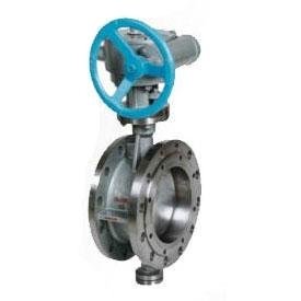 Double flanged/wafer type eccentric design hard sealed butterfly valve