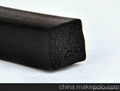 black epdm sponge rubber extruded profile  1