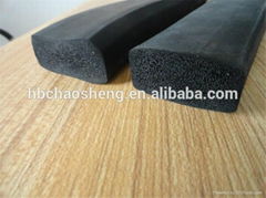 black epdm sponge rubber flat seal