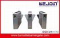 Stainless Steel Full - auto Access Control Flap Barrier Gate With Double Channel