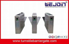 Stainless Steel Full - auto Access Control Flap Barrier Gate With Double Channel