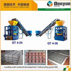 Manufacturing machine in china brick QT4-24 small concrete brick making machine