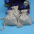 wholesale plain white calico muslin drawstring pouch 