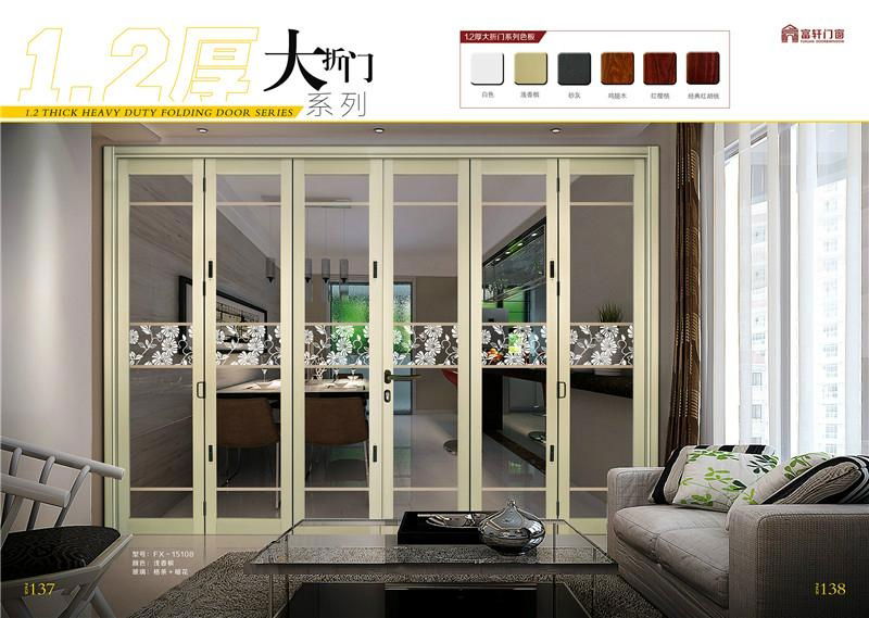 2015 new style 2.0 thick 70series white color heavy duty sliding door  2