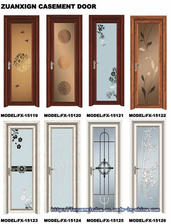 wooden color   inward Opening Aluminum Casement Door 3