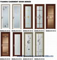 Hot sale  White Color Outward Opening Aluminum Casement Door 2