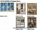 1.4 thick Two Tracks Exterior Glass Sliding Doors 