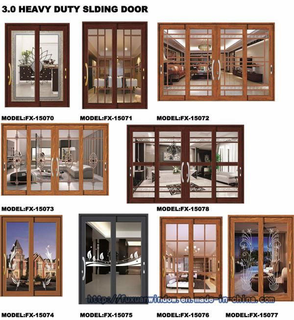 3.0 thick  heavy duty  two tracks sliding door  for villa  4