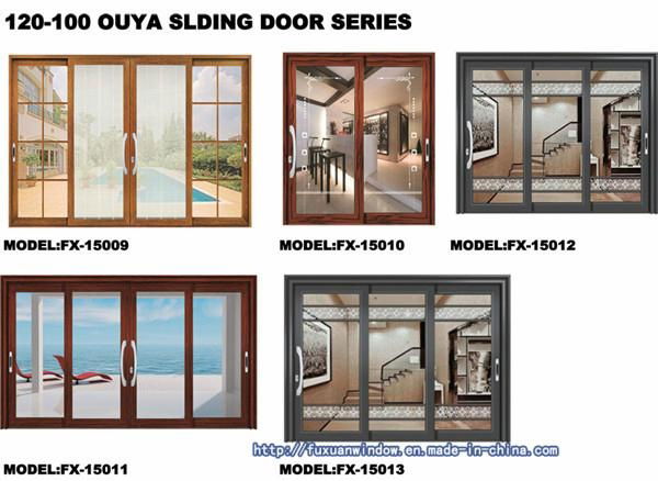 2.0 thick OUYA 120-100sliding door for bedroom with shutter 