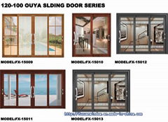 2.0 thick OUYA 120-100sliding door for bedroom with shutter 