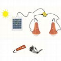 Camping Solar Lighting Lamp System With Remote Controller Mobile Charge Function