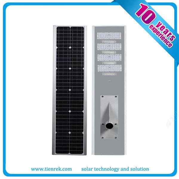 IP65 High Efficiency Integrated Solar Street Light All In One 100w