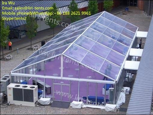 20x30m Clear Transparent PVC Fabric Aluminum Hotel Tent  2