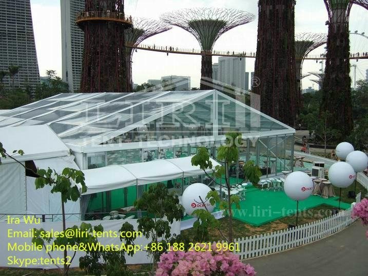 20x30m Clear Transparent PVC Fabric Aluminum Hotel Tent  5