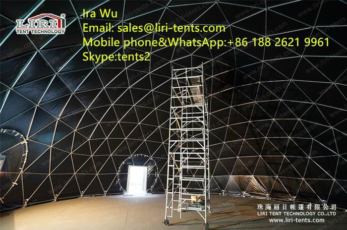 5-30m Steel Frame Geodesic Dome Half Sphere Tent With Any Color PVC Fabric 3