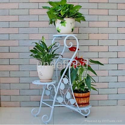 Fashion Flower Holder Wrought Iron Metal Flower Pot Rack